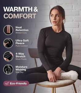 <span class=keywords><strong>Intimo</strong></span> Termico Invernale 2026 da <span class=keywords><strong>Donna</strong></span>, Traspirante, in Poliestere Lavorato a Maglia, Set 2 Pezzi, a Maniche Lunghe, Girocollo, Aderente - Product Image 4