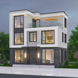 Conception 3D villa préfabriquée maison structure en acier cadre petites maisons villa en acier léger maisons <span class=keywords><strong>de</strong></span> 5 chambres à coucher avec une remise énorme - Product Image 1