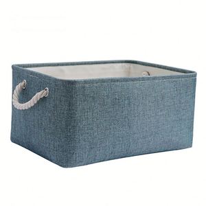 Best Selling Modern <b>Fabric</b> Storage <b>Basket</b> Natural Cotton Storage Bins Moistureproof Home Decoration - Product Image 1