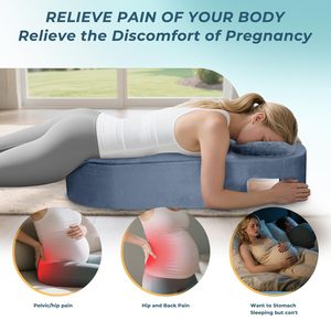 ชุดหมอนรองครรภ์รูปตัวยู 140x71x18 ซม. ผ้ากำมะหยี่ ปรับได้ สำหรับหญิงตั้งครรภ์และคุณแม่ให้นมบุตร - Product Image 4