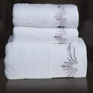 Custom wholesale 16s yarn terry towel white hotel bath towel 100% cotton luxury hot sale white cotton towel
