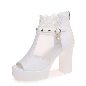 Sandalias de Tacón Alto para Mujer, Sandalias Transparentes con Plataforma y Cuña Negra, Diseño Triangular, Precio Bajo - Product Image 2