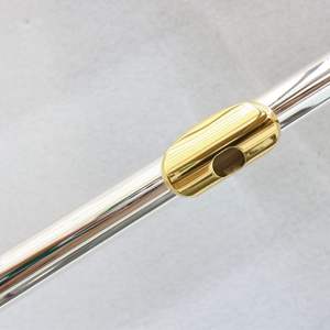 Flûte à bec à 17 clés, corps plaqué argent, clés plaquées or, instrument de musique, flûte traversière - Product Image 4