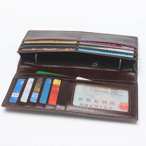 Andong Genuine Cow Leather Long <b>Wallets</b> for <b>Men</b> Boys <b>Wallet</b> Vintage Embossed Horse Grain Purse Pocket Purses <b>Card</b> Holder Bag - Product Image 4