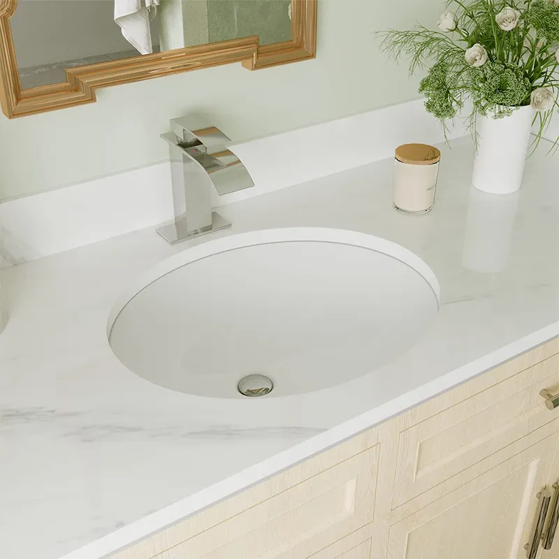 Fabrikdirektverkauf Sanitärarmatur unter Theke günstig Badezimmer oval rein weiß Becher-Handwaschbecken oval Waschbecken Keramik Waschbecken