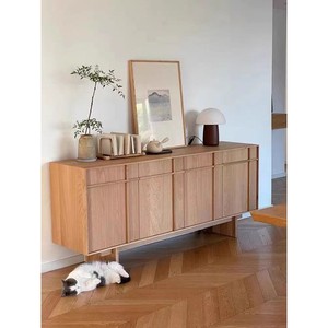 Japanese Style Solid Wood <b>Sideboard</b> 180Cm New Zealand Pine Modern Minimalist Living Room <b>Storage</b> Cabinet - Product Image 3