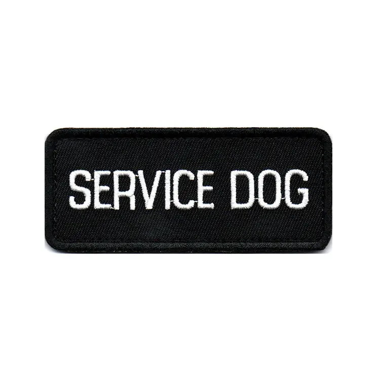 Wholesale Hook And Loop Backed Dog Embroidery Patches Service Dog Patches