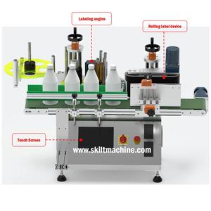 Desktop kleine model etiketteermachine voor glazen flessen, plastic flessen, blikjes, wijn, wrap-around etiketteermachine van SKILT - Product Image 4