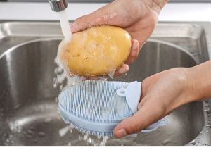 Dishwashing Sponge Household Cleaning Tools Kitchen Fruit <b>Vegetable</b> Cleaning Brush Kitchen Accessories Brushes - Product Image 5