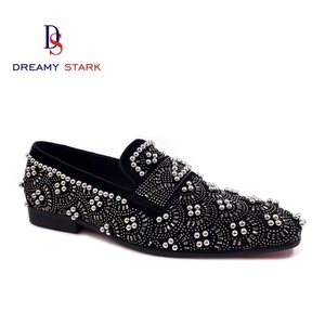 Chaussures Oxford Homme Confortables en Cuir Véritable de Haute Qualité, Faits Main, Design Diamant et Perles, Logo Personnalisé, Collection Automne - Product Image 1