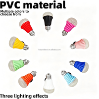Projecteur en forme d'ampoule en PVC, accessoire très prisé pour la conduite nocturne et les sports de plein air, décoration de chaussures amusante et sûre