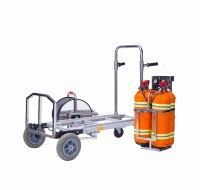 Chariot SCBA d'appareil respiratoire de chariot de Tube Long de qualité pour le cylindre de Fiber de carbone de catastrophe d'incendie