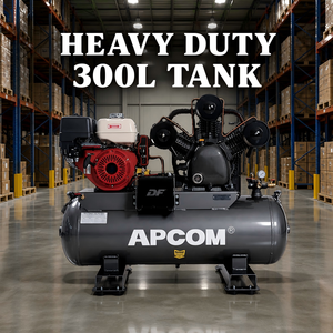 Compresseur d'air industriel à essence APCOM 15HP 300L |   Pompe à piston haute pression 8-12,5 bars, refroidie par air, pour travaux miniers - Product Image 4