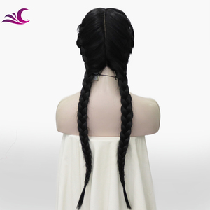 Parrucche per capelli sintetiche intrecciate di celebrità senza colla parrucca in pizzo intrecciato africano intrecciato parrucche anteriori in pizzo vendor da donna - Product Image 5