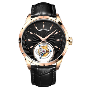 Montre mécanique de luxe pour homme avec tourbillon, cadran creux double face de 42,5 mm, cadran classique en spirale, verre saphir - Product Image 1