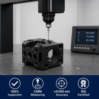 Connecteur de joint de robot Xing Tong T082 usiné avec précision sur centre d'usinage CNC 5 axes pour l'alliage d'aluminium 6061 anodisé noir dur