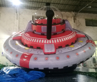 Açık hava etkinlikleri ve perakende alanı için uçan UFO balon şişme uzay gemisi reklam helyum