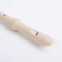Descant Recorder Soprano Instrument Cleaning Rod Fingering Chart Detachable Baroque Style 8 Hole Open Holes C Key