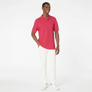 เสื้อโปโลชายเสื้อกอล์ฟปักลายผ้าฝ้าย - Product Image 1