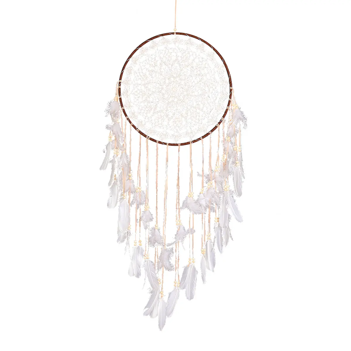 Kerajinan mengsong Bohemian dekorasi rumah alat peraga pernikahan Dream catcher Mimpi Besar 40cm ruangan liontin Dreamcatcher