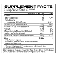 Nutrition sportive, poudre énergétique pré-entraînement, saveur framboise bleue, vitamines B, bêta-alanine, supplément de créatine pour hommes et femmes adultes