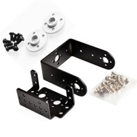 1set 2 DOF Kit Pemasangan Sensor Braket Servo Pan dan Tilt Pendek untuk MG995 Kompatibel Grosir Eceran