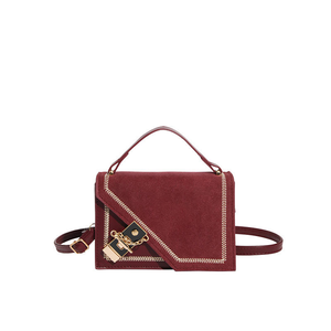 Sac bandoulière carré en cuir de luxe tendance 2026, sac à l'épaule pour femme avec fermoir. - Product Image 3