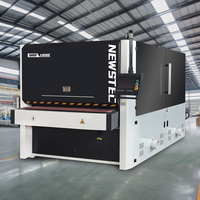 Machine de polissage et d'ébavurage de tôles métalliques NEWSTEC de 630 mm à 1600 mm de largeur avec roulement pour surfaces en acier inoxydable, cuivre et laiton
