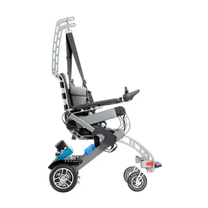 Sağlık merkezi rehabilitasyon yardımları elektrikli Gait tren Robot katlanabilir elektrikli tekerlekli sandalye yaşlı insanlar için devre dışı