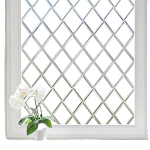 Película Decorativa para Ventanas de Vidrio Esmerilado Haton, con Protección UV, Diseño de Rejilla, Adhesión Estática, Removible, 17.5" X 78.7" para el Hogar - Product Image 3
