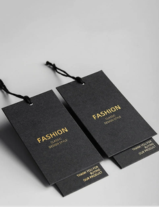 <strong>Custom</strong> 3D Embossed Gold Foil Cardboard <strong>Hang</strong> <strong>Tags</strong> Luxury Clothing Labels for Fashion Brands High-End Touch - Product Image 6