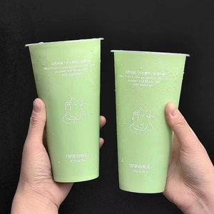 Vasos de Plástico PP Resistentes, Vasos Redondos de Plástico Antiderrames para Envasado de Bebidas, Vasos de Plástico de Pared Simple de 1000 ml - Product Image 2