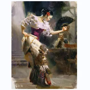 Pintura de niña Pino Daeni, reproducción de arte pintada a mano, decoración del hogar, lujo