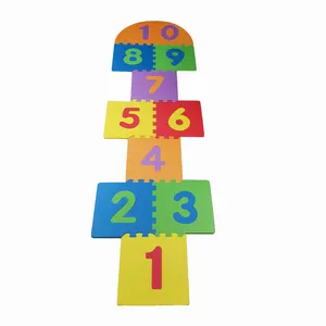 wholesale 30*30 cm hot sale hopscotch games kids puzzle non-toxic eva foam alphabet floor baby play mat