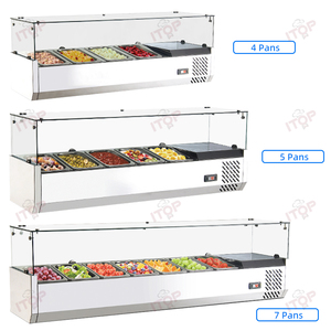 Comptoir de refroidissement direct bon marché Sandwich/saladette/salade Bar Réfrigérateur <span class=keywords><strong>Table</strong></span> de préparation réfrigérée - Product Image 3