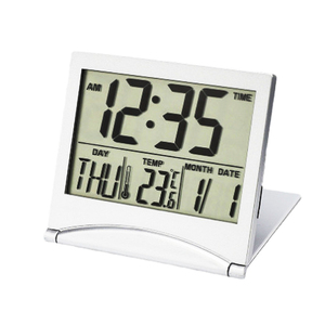 Khuyến Mại Nhỏ Gọn Trọng Lượng Nhẹ Bảng Kỹ Thuật Số Đồng Hồ Báo Thức Báo Thức Báo Động 12/24H Lịch Nhiệt Độ Gấp Đồng Hồ Bàn - Product Image 5