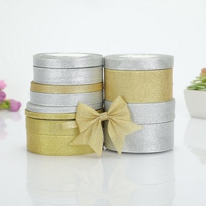 ริบบิ้นโพลีเอสเตอร์แวววาว25หลาสีเงินและสีทองสำหรับตกแต่งเสื้อผ้างานหัตถกรรมแบบทำมือ - Product Image 6