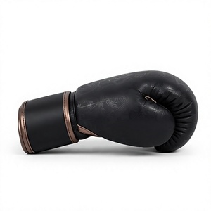 Gants de boxe en cuir noir pour adultes, équipement de combat, gants d'entraînement pour les poignets, arts martiaux, utilisation en sparring - Product Image 3