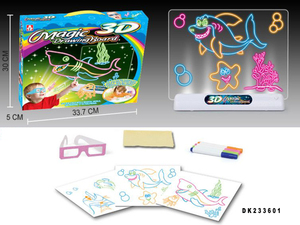 3D คณะกรรมการวาดภาพ3D แสงเมจิกวาดเรืองแสงแผ่นเมจิกกระดานวาดภาพสำหรับเด็ก - Product Image 3