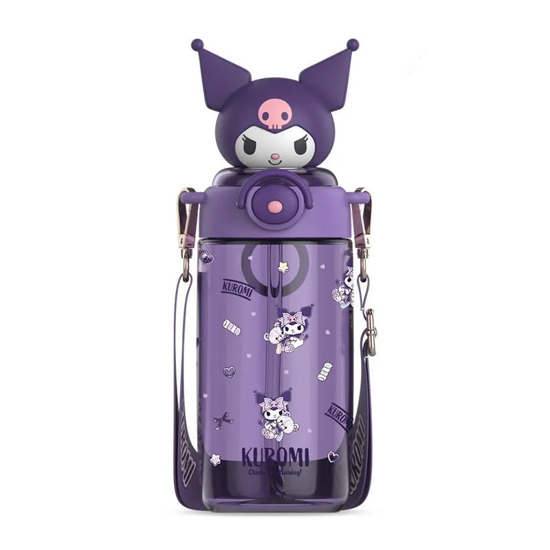 Maima garrafa de água de vidro sanrio kuromi, copo de melodia para anime, copo de água de desenho animado, novo estilo, 360ml, garrafa de viagem