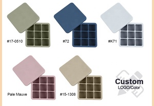 Venta caliente de grado alimenticio libre de fácil liberación de silicona moldes de cubitos de hielo hacer Mini cubitos de hielo flexible bandeja de cubitos de hielo con tapa - Product Image 3