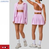 Ensemble de jupe de sport sexy pour femmes et filles, avec logo personnalisé, pour la gym, le fitness, le yoga, le tennis, la course à pied