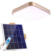Super Bright Solaire Intérieur Carré Grand Jardin Maison Télécommande Économie D'énergie LED Solaire Plafonnier LED