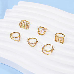 Wholesale Lotus G23 <b>Titanium</b> Zircon Daith Earring Septum Clicker Nose RIng <b>Jewelry</b> Cartilage Helix Fine <b>Piercing</b> <b>Jewelry</b> - Product Image 3