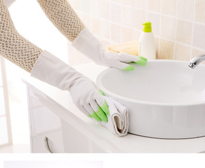Gants de lavage en latex, accessoire pour les déplacements domestiques, gantelet de cuisine et pour vaisselle, caoutchouc étanche, brosse et bol, 1 pièce - Product Image 4