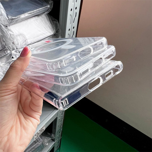 Đối với Samsung S22 S23 S24 s25u S25 cạnh rõ ràng từ trường hợp đối với A36 A56 trong suốt PC không dây sạc điện thoại di động Bìa đóng hộp - Product Image 5