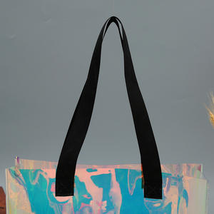 China Factory High Quality PVC Tote <b>Bag</b> Custom Printed Button Garment Packaging Candy Pattern Style with Zipper Closure - Product Image 2