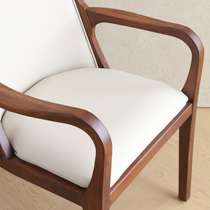 Chaise de salle à manger avec accoudoirs, restaurant, chaise à dossier en bois massif pur - Product Image 5