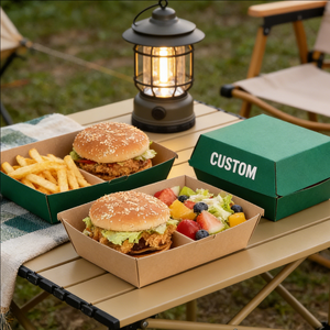 Caja de Almuerzo Desechable de Papel Kraft, Contenedor de Alimentos para Llevar, para Restaurantes, con Logotipo Personalizado, Ecológico, 500 ml, MOQ Bajo - Product Image 3