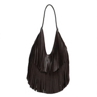 Sac Hobo en Cuir Couleur Unie Grande Capacité Sac à Bandoulière Tendance Fermeture Ouverte Sac à Main Personnalisable pour Marques